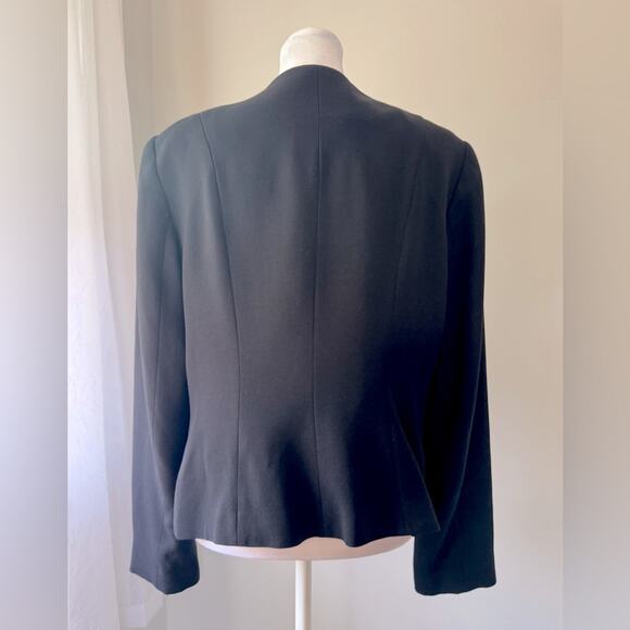 Vintage Y2K Laura Ashley Black Floral Embroidered Single Breasted Blazer - Picture 4 of 7